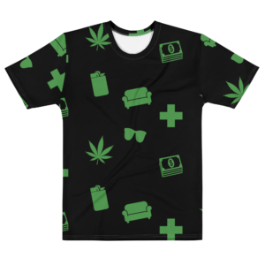 Green Smoke Icon Pattern T-Shirt