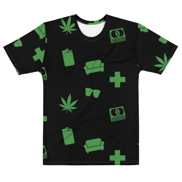 Green Smoke Icon Pattern T-Shirt