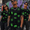 Green Smoke Icon Pattern T-Shirt