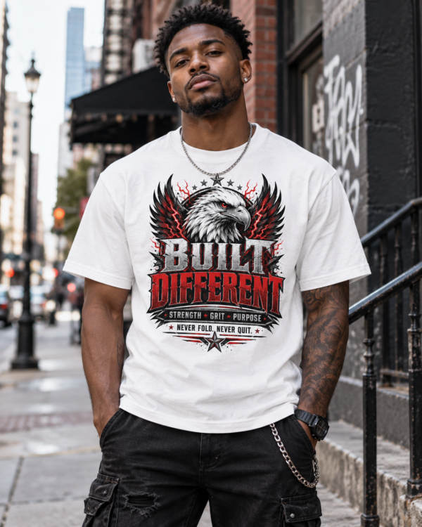 built different1 Built Different Eagle Graphic T-Shirt