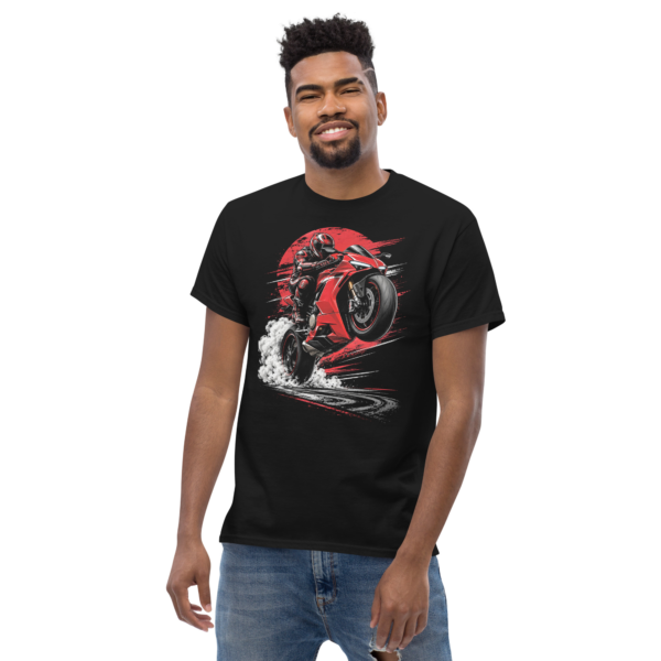 unisex-classic-tee-black-front-2-6ab1603291db6.jpg Redline Wheelie Unisex Classic Tee