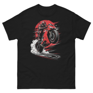 unisex-classic-tee-black-front-6ab160329085a.jpg Redline Wheelie Unisex Classic Tee