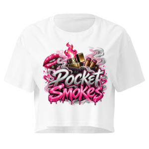 Pocket Smokes Women's Graphic Crop Top – Pink Smoke Edition